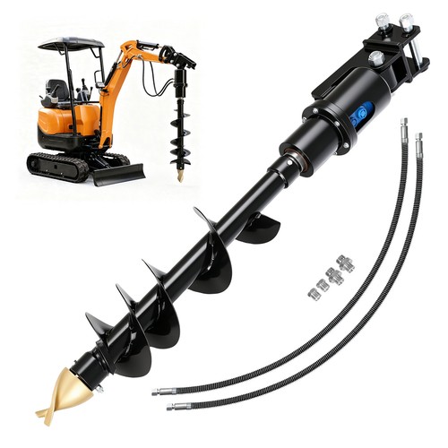 Hydraulic earth drill auger - earth,